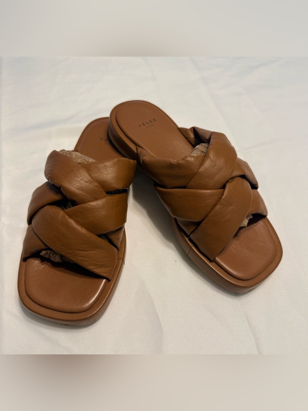 VELEZ ARTISAN SLIP IN SANDALS BROWN SIZE 35 or 5-5.5 US